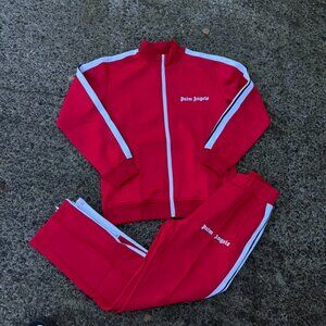 New red palm angels tracksuit set large